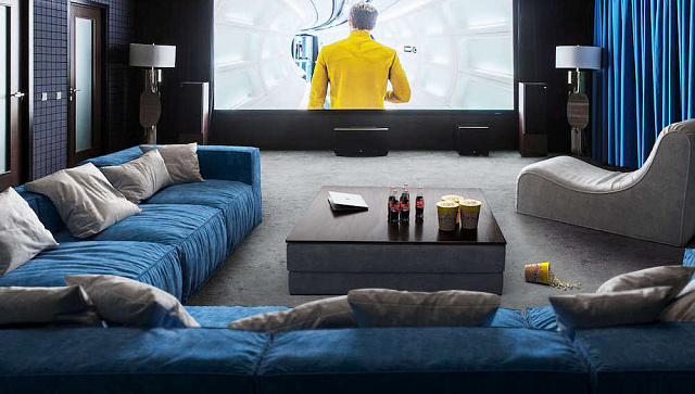 Дизайн домашнего кинотеатра-14, современный диван Фри Лаунж для домашнего кинотеатра